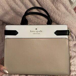 Kate Spade Black, White, and Tan Satchel